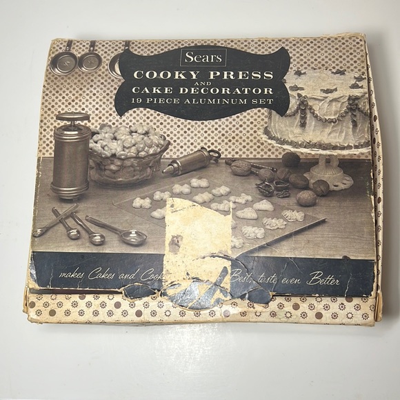 Sears Kitchen Vintage Sears Cookie Press Cake Decorator Set Poshmark